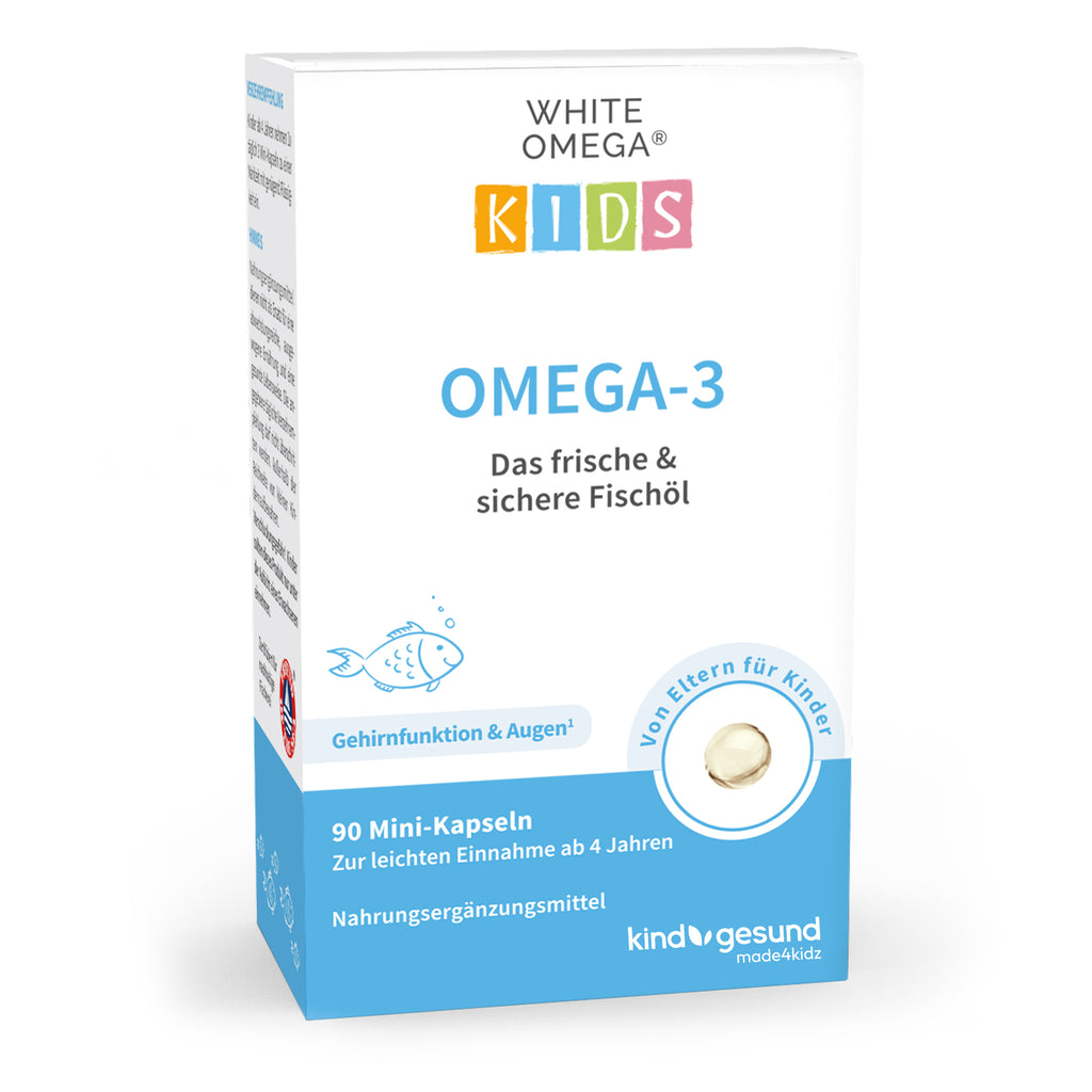 White Omega Kids Omega-3 fuer Kinder Vorderseite