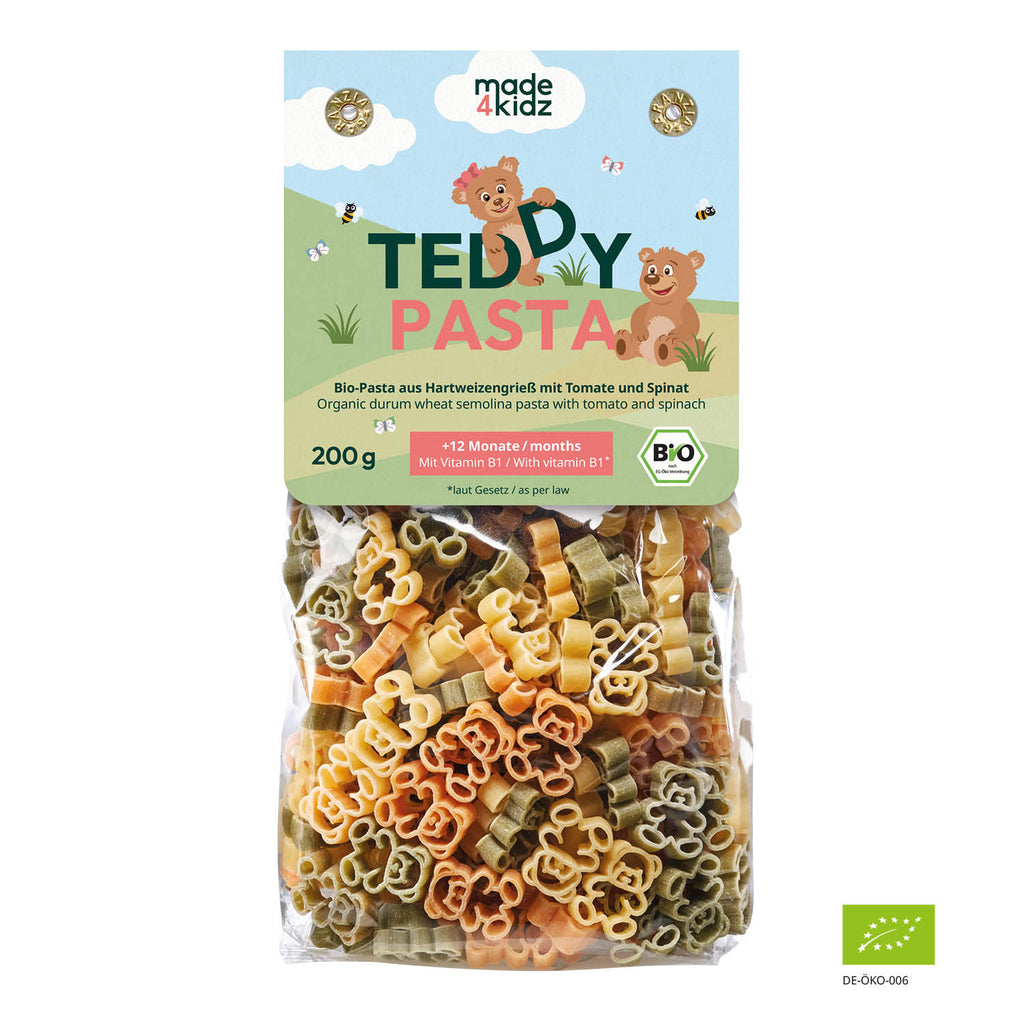 Bio-Nudeln für Kinder: Teddy Pasta - made4kidz® - kindgesund - Natürliche und gesunde Produkte für Kinder